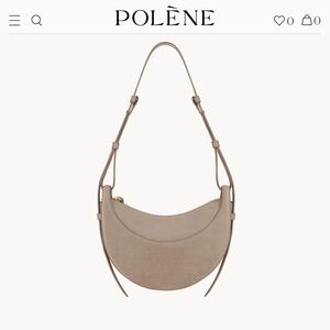Polene Numero Dix - EDITION CROCODILE NUBUCK TAUPE - Brand New